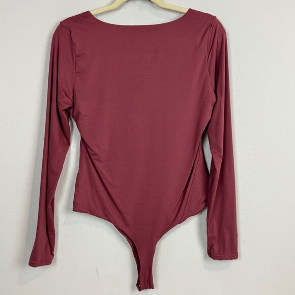 Pumiey Long Sleeve Soft Bodysuit Marsala  2XL - Picture 3 of 3